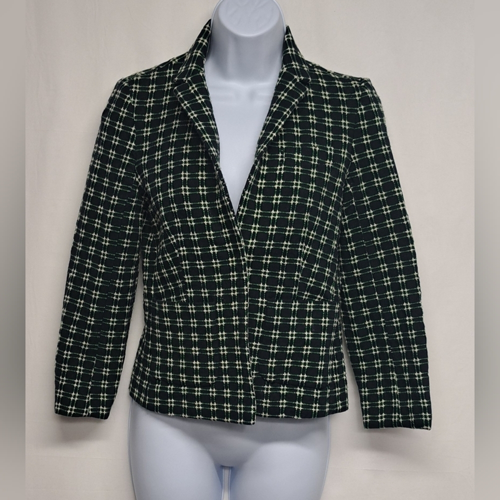 J. Crew 2 Textured Blazer Jacket Three Front Snap Closure Two Pockets